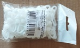 Крючки для штор роликовые с замком малые (100 шт./уп) 1103 цена за шт