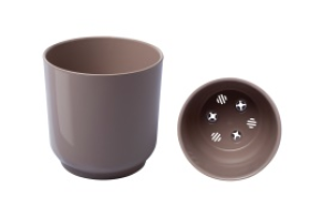 ДЕЛЬТА 1,5л ФРАППЕ пласт.горш.  с вкладкой, д13,5 н.13 1,5л.