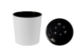 ВЕГА 5,2л БЕЛЫЙ пластиковый горшок d.20 h.20 с вкладкой