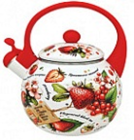 Чайник эмал 2,0л со свистком Ягодный микс ТМ Appetite фт7-вм