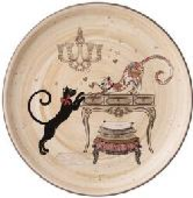 "ПАРИЖСКИЕ КОТЫ" ТАРЕЛКА ЗАКУСОЧНАЯ 21*2,5 СМ 358-1744