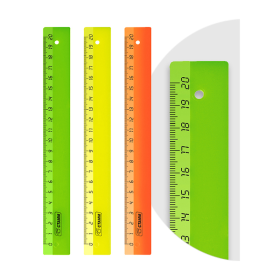 Линейка пластик 20см Стамм "Neon", ассорти