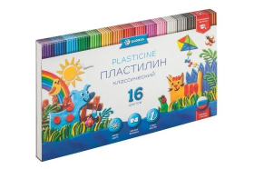 Пластилин GLOBUS КЛАССИЧЕСКИЙ 16 цв. 320 г со стек