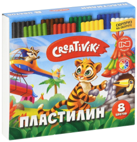 Пластилин Creativiki  8 цв. 120 г