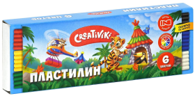 Пластилин Creativiki  6 цв. 90 г