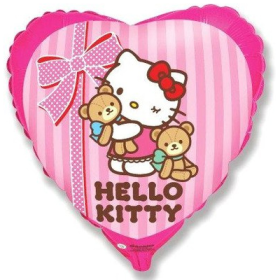 Шар фольгированный 18" Hello Kitty с медвежатами/