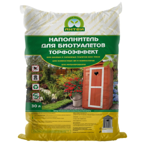 Наполнитель для биотуалетов "Торфоэффект", 30л/50 АНТЕЙ