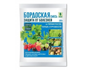 Бордоская смесь 100гр. (защита от болезней-пятнистости, парши, курчавости) пакет Грин Бэлт 01-140