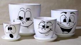 Кашпо кувшинка 0,75л с подставкой Настроение (d=14см)