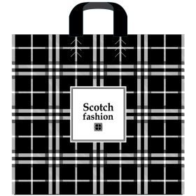 Пакет с петлевой ручкой Артпласт "Scotch fashion", 40*40+5см, 100мкм