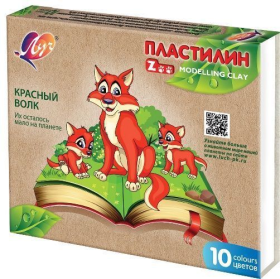 Пластилин Луч ZOO 10 цв. 150 г ассорти