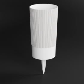Ваза под срезку "Версаль" Д150мм, В280мм (с колышком) (белый) 3,75л М8940