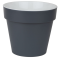 Протея 2.3л Антрацит-белый пласт.горш. d17 h15,5  с вкладкой